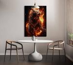 Картина на холсте Hustling Sharks Fire Wolf IV, оранжевый - фото 2