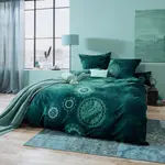 Постельное белье петроль 1x 200x220 см + 2x 40x80 см Erwin Müller - фото 4