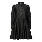 Платье Yas Ripple long sleeve short, черный - фото 3