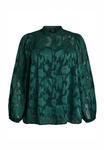 Блуза Zizzi Button-down blouse, Scarab/Dark Green - фото