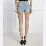 Облегающие шорты + ремень джинсовая ткань Elisabetta Franchi, синий - фото 3