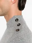 Шерстяной свитер с пуговицами Eleventy, серый - фото 5