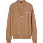 Кашемировый кардиган с интарсией Gucci, camel - фото