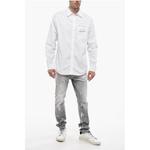 Рубашка с приспущенными плечами и контрастным логотипом Dsquared2, White - фото 4