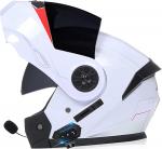 Шлем для мотоцикла stdpcxz Bluetooth, белый - фото