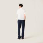 Рубашка из слэбового поплина MIU MIU, белый - фото 3