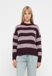 Джемпер ONLY ONLCAMEL LIFE STRIPE O NECK, Winetasting/Nirvana/Bordeaux - фото