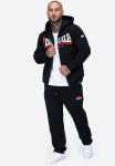 Толстовка Lonsdale Zip-up sweatshirt, Black/White/Red/Black - фото 5