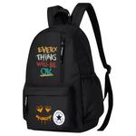 Converse Полиэстеровый рюкзак обычный мужской черный, Smile - фото 3