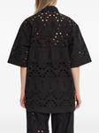 Хлопковая вышитая рубашка Gestuz, черный - фото 4