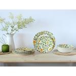 Набор тарелок Amarilla, 12 предметов с цветочным и листовым рисунком Creatable, желтый - фото 3