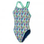 Купальник Speedo Allover Digital Starback, зеленый - фото 3