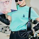 Футболка унисекс голубая MLB - фото 5