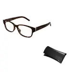 SAINT LAURENT Очки с прямоугольной оправой, Tortoiseshell - фото