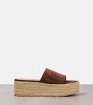 Замшевые платформенные эспадрильи-слипоны Gianvito Rossi, коричневый - фото 4