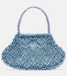 Сумка-шоппер с декором Scallop Mini Clio Peppiatt, синий - фото