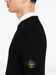 Свитер с логотипом в рубчик Stone Island, черный - фото 5