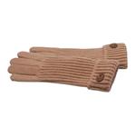 Шерстяные перчатки с кашемиром Double G GUCCI, коричневый - фото 3