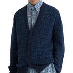 Рубашка с принтом FF FENDI, синий - фото 6