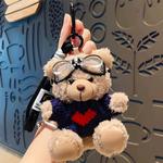 Плюшевый кулон Curl Bear Pilot высотой 10 см Happy Fish - фото 4