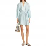 Женское платье с длинными рукавами Tory Burch, sky синий - фото 4