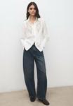 Блуза Mango Button-down blouse, Off-White - фото 3