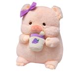 Плюшевая кукла Cute Fruit Milk Tea Pig MLING, Hats & Caps Grape Pig - фото 5