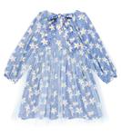 Тюлевое платье с цветочным принтом Paade Mode, синий - фото 4