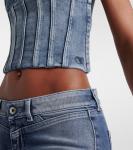 Джинсовое бюстье Off-White, Wash Blue - фото 5