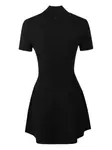 Мини-платье с короткими рукавами Dondup, черный - фото 3
