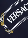 Худи с логотипом Versace Kids, синий - фото 4