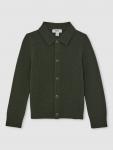 Детский кардиган Gideon из шерсти Reiss, Forest Green - фото 2