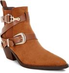 Ботинки London Rag Raveta Microfiber Buckle Strap Western Boots, Tan - фото 2