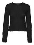 Вязаный свитер Vero Moda "VMNEWFABIENNE LS O-NECK PULLOVER NOOS", черный - фото 6