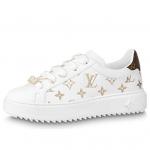 Кроссовки time out sneakers 'white with gold monogram' Louis Vuitton, белый - фото