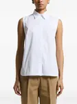 Рубашка без рукавов с воротником Peserico, белый - фото