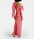 Платье garbo с отделкой перьями Taller Marmo, розовый - фото 3