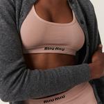 Бесшовные боксеры Miu Miu, бежевый - фото 4