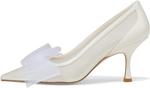 Туфли Stuart Weitzman Blushing Bow 75 Pump, цвет Cream/White - фото 4
