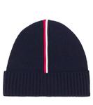 Шерстяная шапка с логотипом Moncler Enfant, темно-синий - фото 3