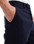 Темно-синие узкие элегантные брюки ASOS DESIGN - фото 4