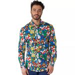 Мужская классическая рубашка современного кроя OppoSuits Super Mario - фото 3