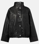 Кожаная куртка-бомбер Róhe, Black - фото