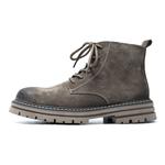 Мужские ботинки Martin серые, желтые GZZ, желтые туфли без подкладки - фото 8