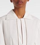 Вышитое хлопковое платье миди из поплина Róhe, Optic White - фото 4