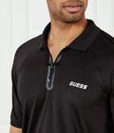 Футболка поло мужская Guess Active на молнии, черный - фото 4