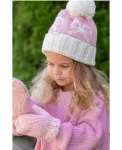 Детская шапочка с бантом и помпоном - для девочек постарше Bits & Bows, розовый - фото 2