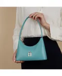 Сумка из коровьей кожи с синими стразами Furla, синий - фото 2