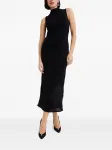 Макси-платье без рукавов Hervé Léger, черный - фото