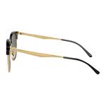 RayBan Золотые унисекс солнцезащитные очки в стиле броулайн, Gold - фото 5